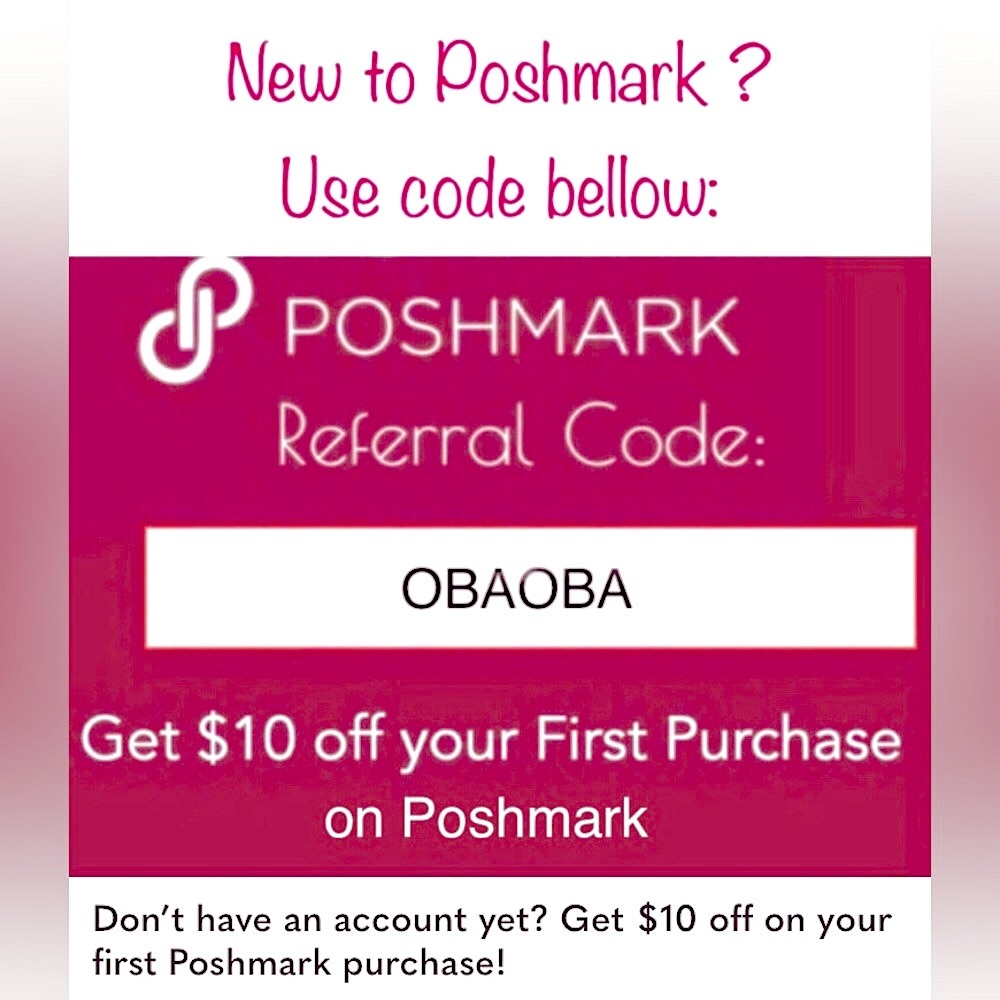 1st purchase on Poshmark? Get $10 off when you sign-up using the code: OBAOBA